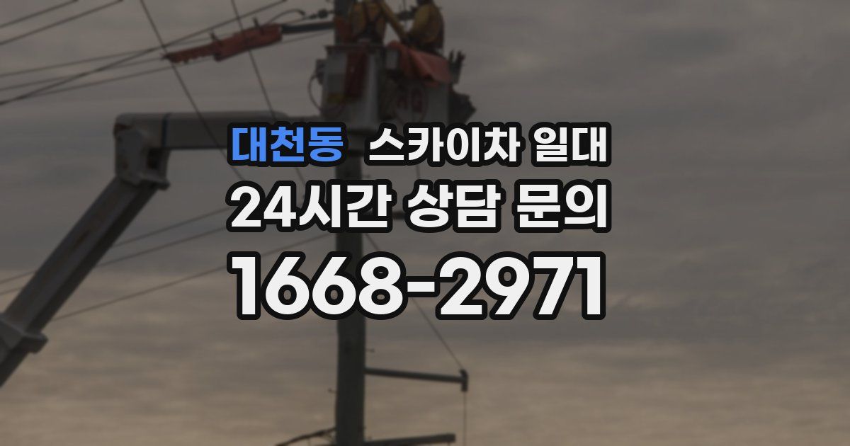 대천동 스카이차 일대