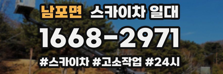 남포면 스카이차 일대