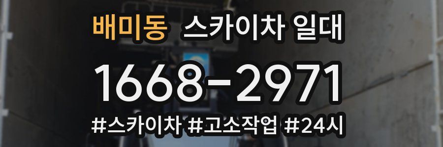 배미동 스카이차 일대