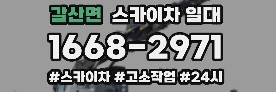 갈산면 스카이차 일대