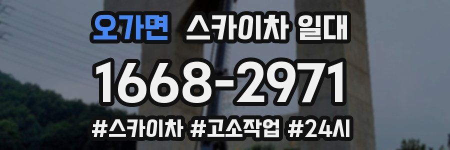 오가면 스카이차 일대