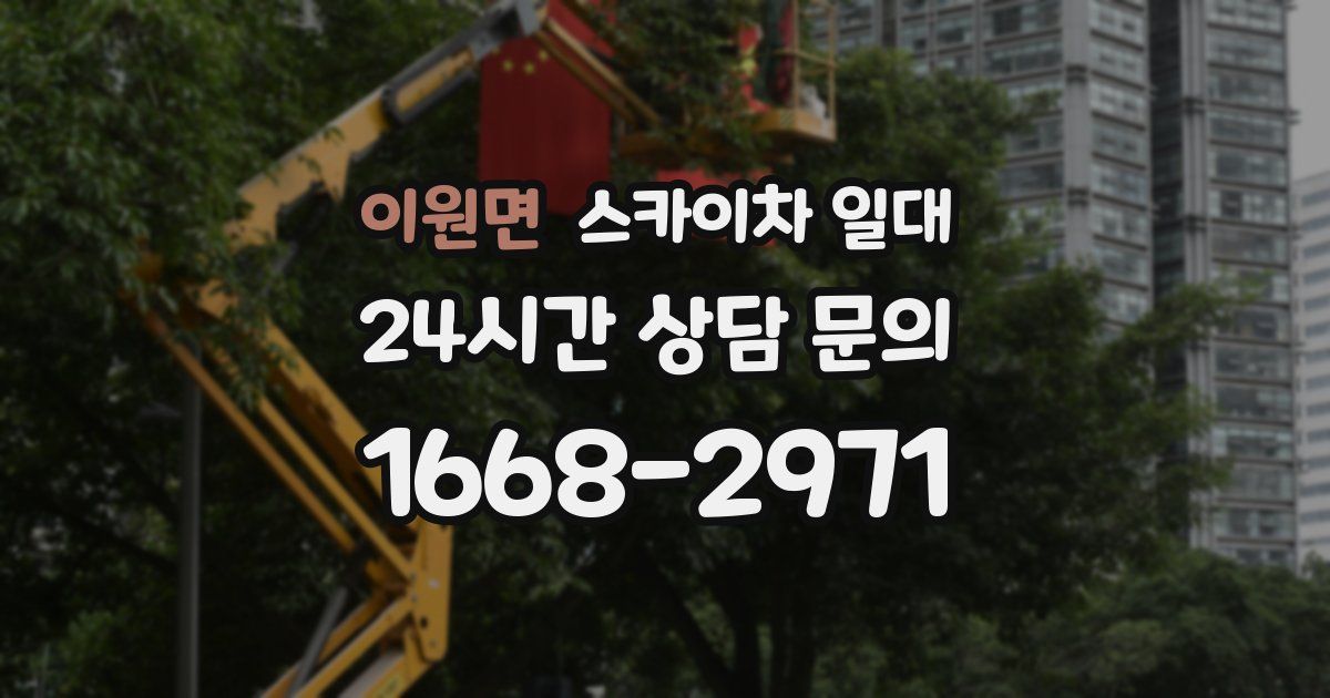 이원면 스카이차 일대