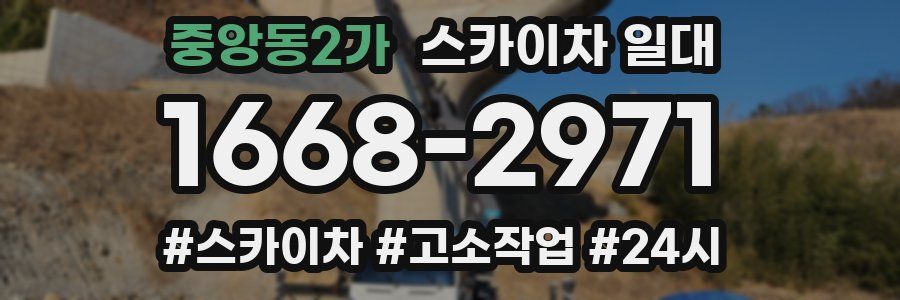 중앙동2가 스카이차 일대
