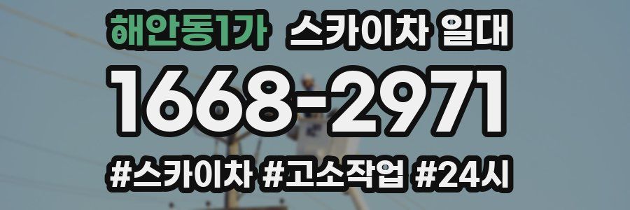 해안동1가 스카이차 일대
