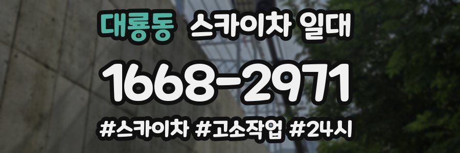 대룡동 스카이차 일대
