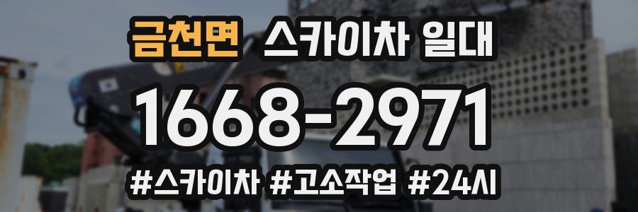 금천면 스카이차 일대