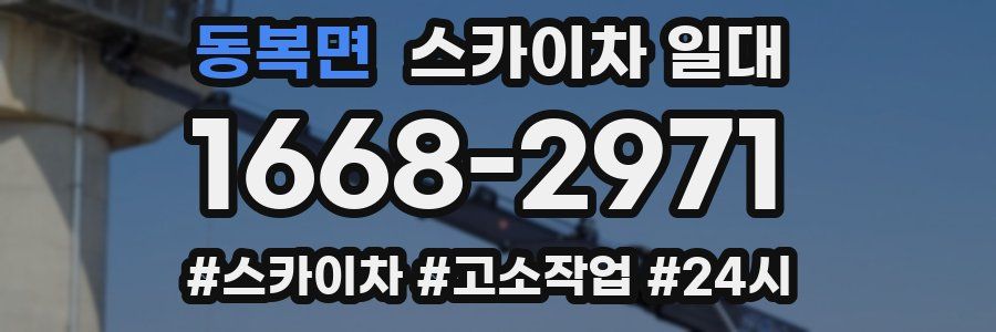 동복면 스카이차 일대
