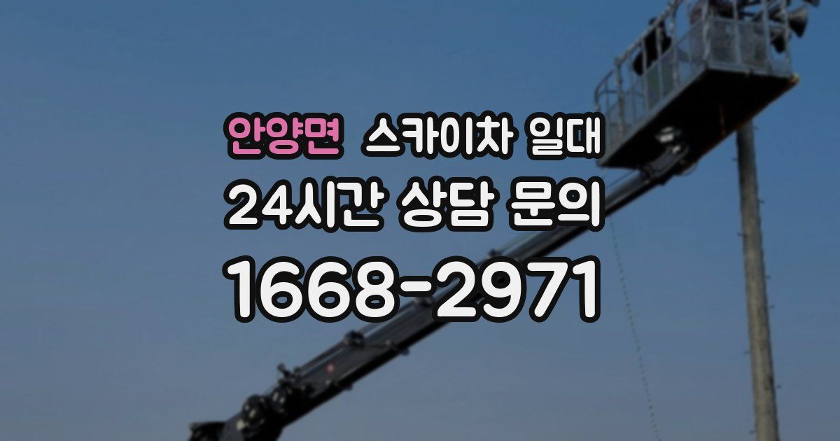 안양면 스카이차 일대