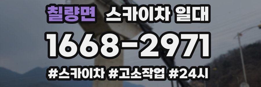 칠량면 스카이차 일대