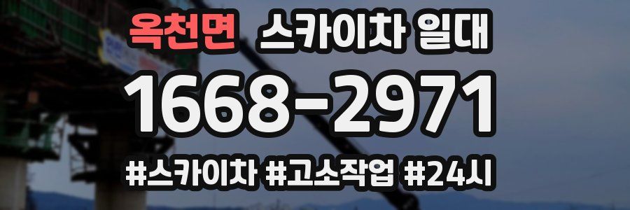 옥천면 스카이차 일대
