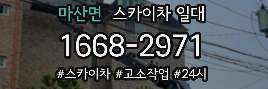 마산면 스카이차 일대