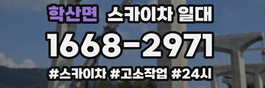 학산면 스카이차 일대