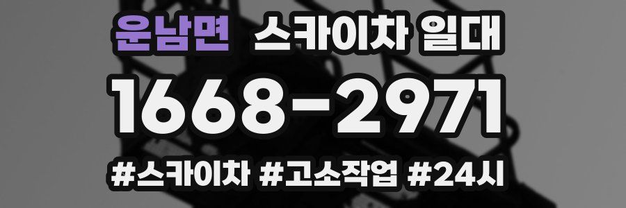 운남면 스카이차 일대