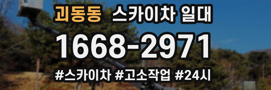 괴동동 스카이차 일대