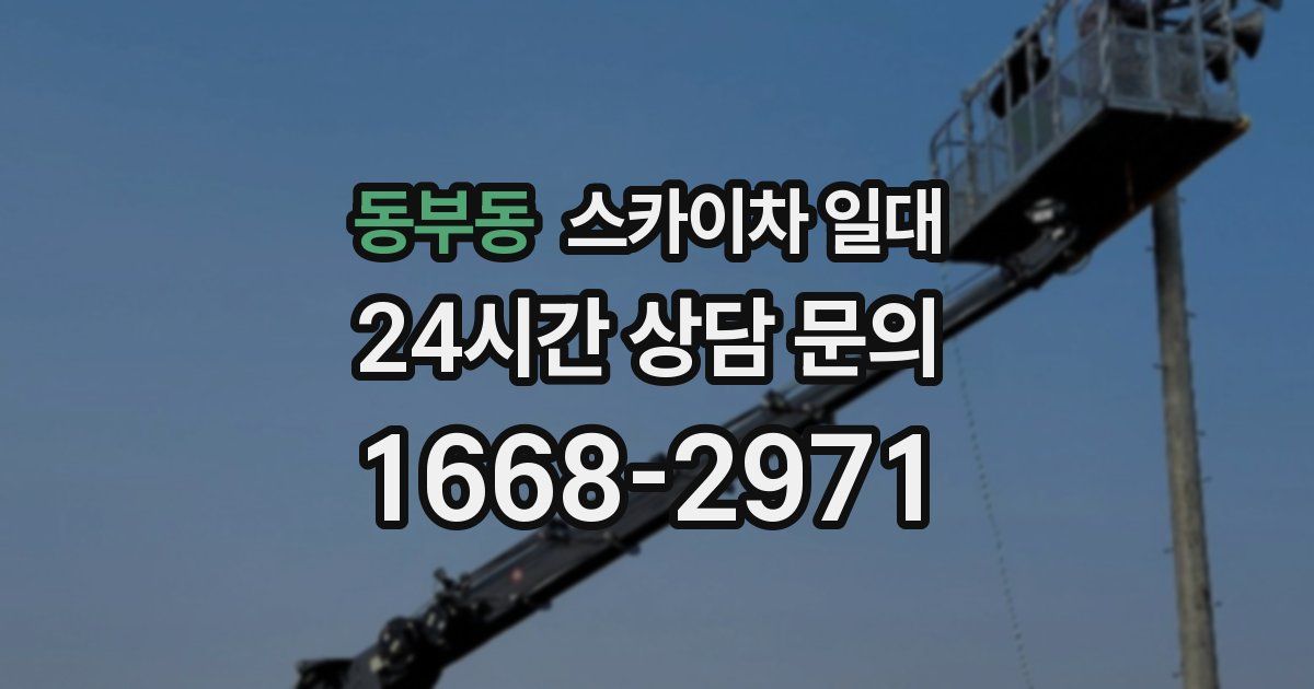 동부동 스카이차 일대