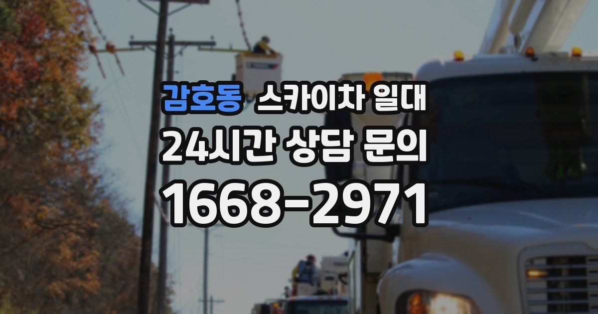 감호동 스카이차 일대