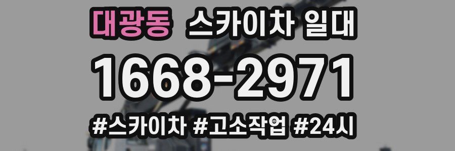 대광동 스카이차 일대