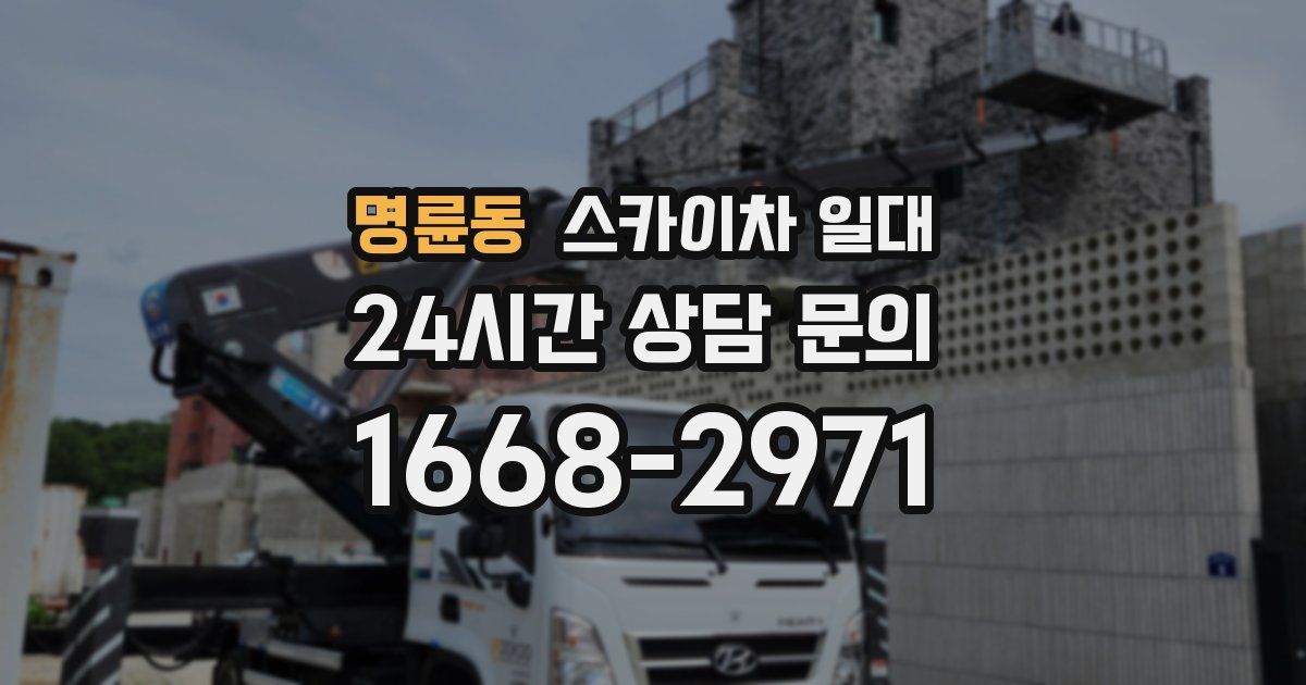 명륜동 스카이차 일대