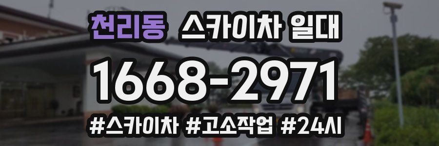 천리동 스카이차 일대