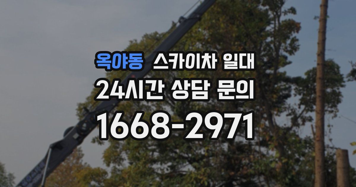 옥야동 스카이차 일대