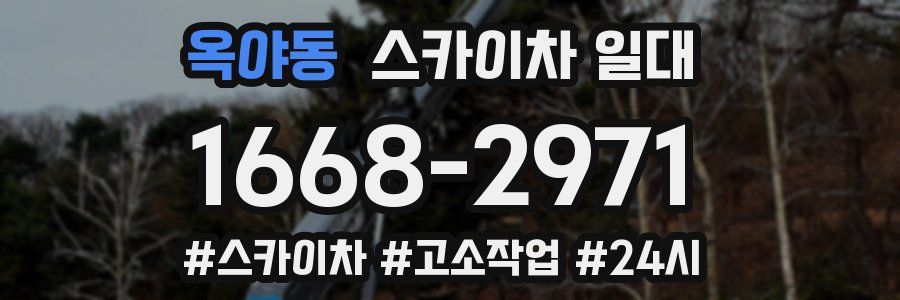 옥야동 스카이차 일대