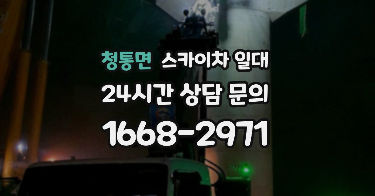 청통면 스카이차 일대