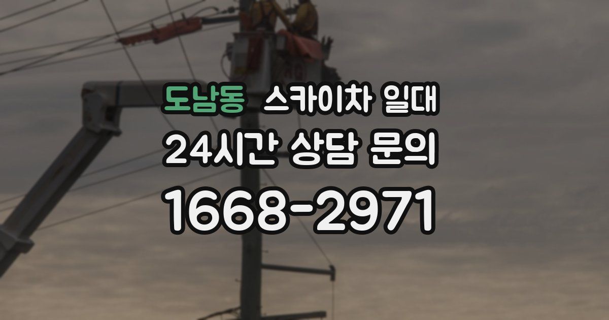 도남동 스카이차 일대