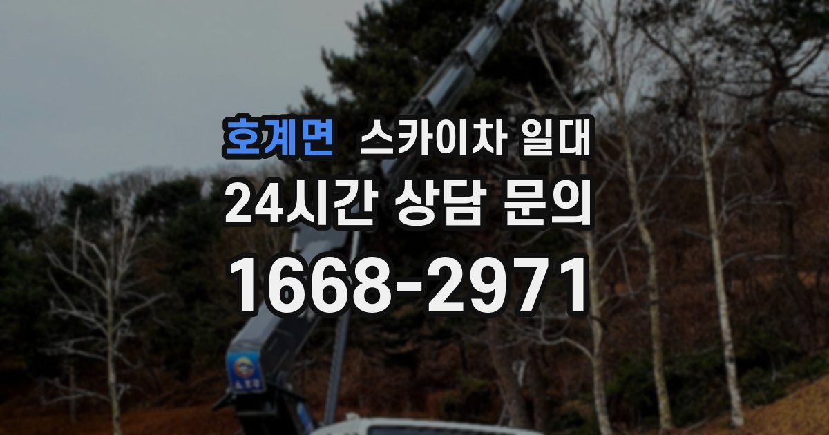 호계면 스카이차 일대