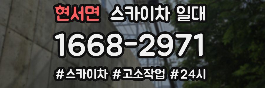 현서면 스카이차 일대