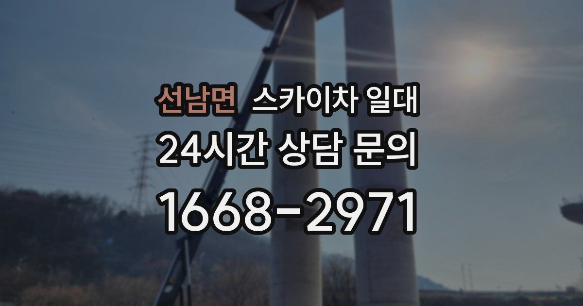 선남면 스카이차 일대