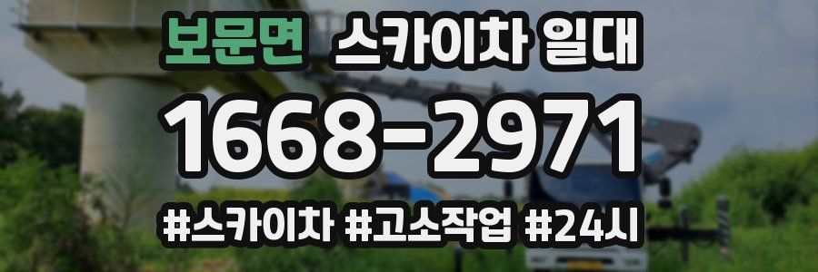 보문면 스카이차 일대