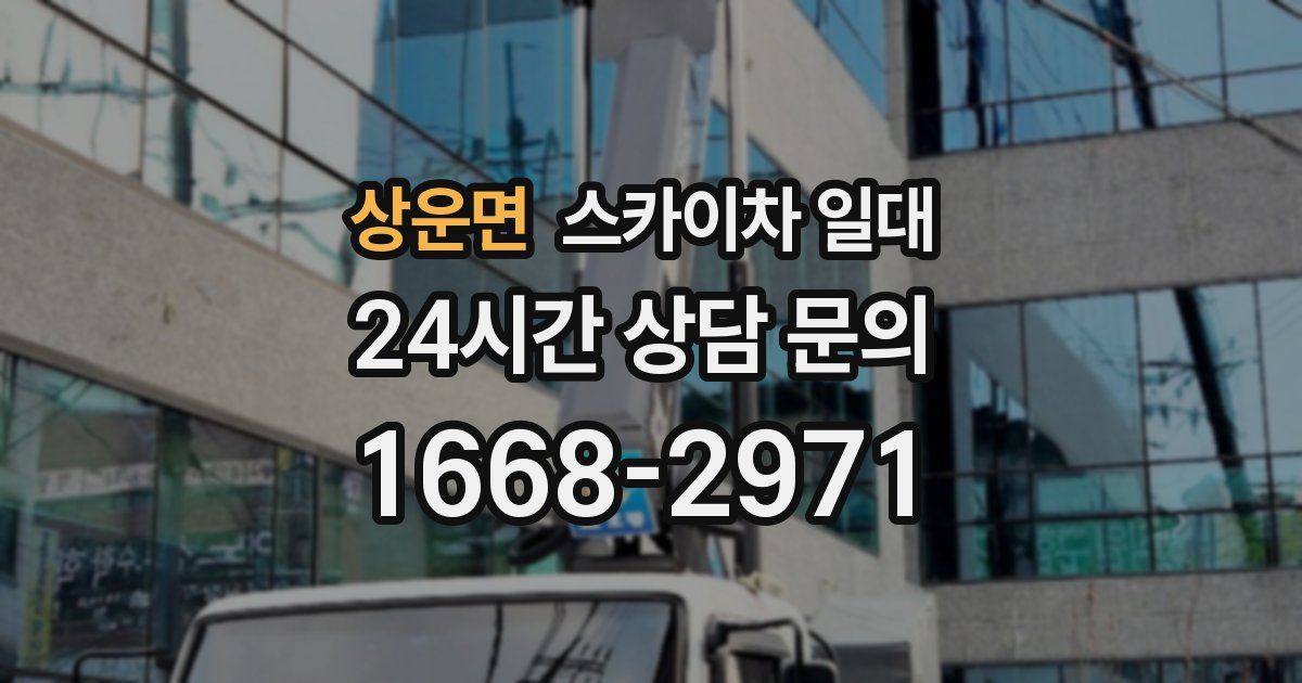 상운면 스카이차 일대