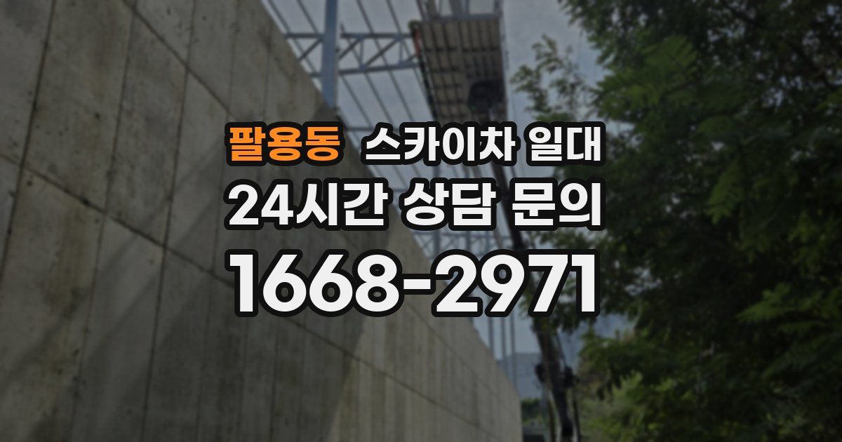 팔용동 스카이차 일대
