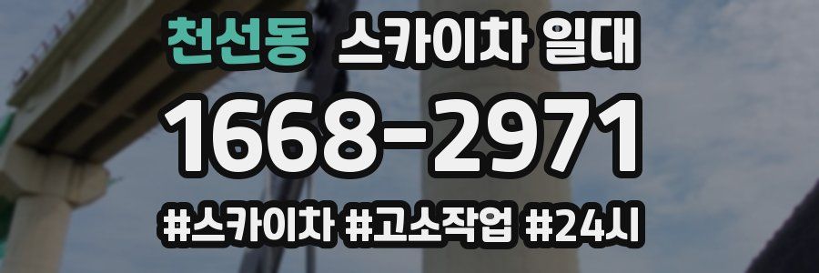 천선동 스카이차 일대