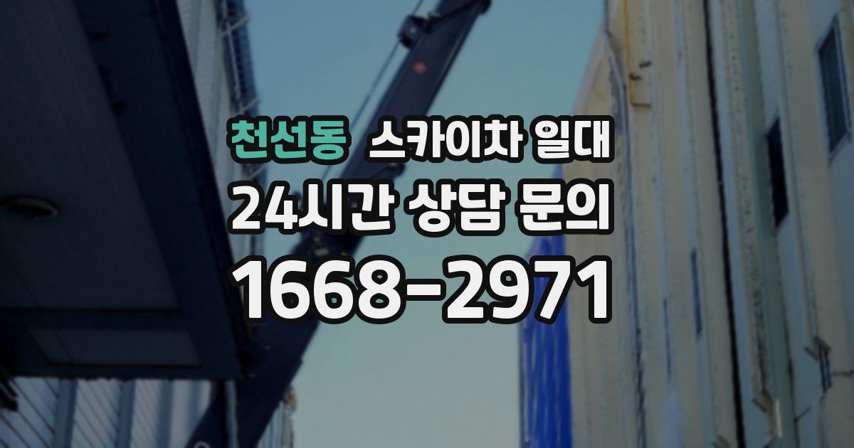 천선동 스카이차 일대