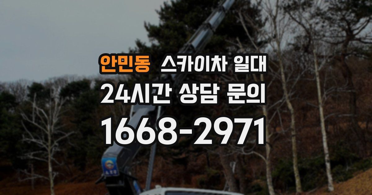 안민동 스카이차 일대