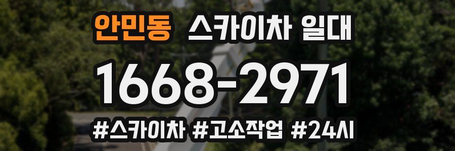 안민동 스카이차 일대