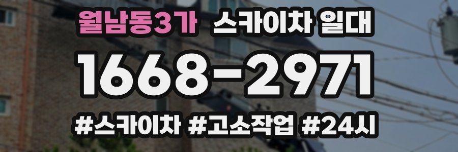 월남동3가 스카이차 일대