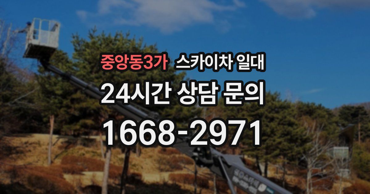 중앙동3가 스카이차 일대