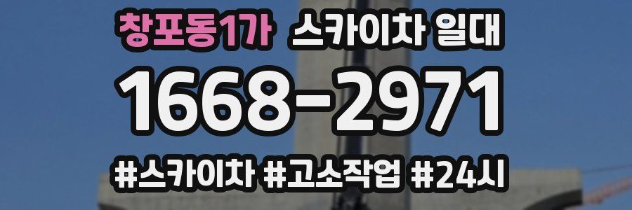 창포동1가 스카이차 일대