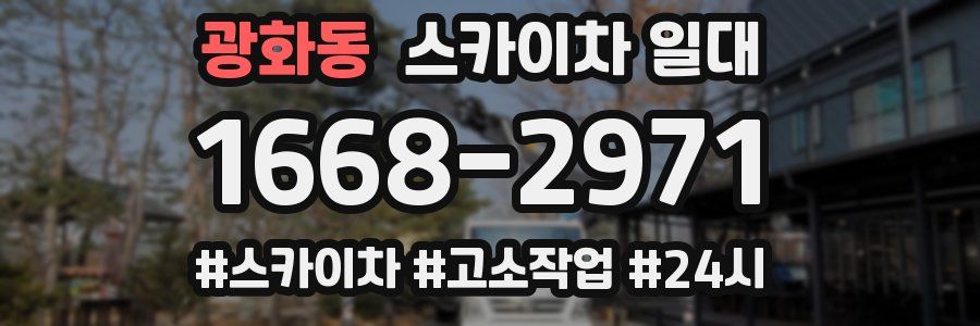광화동 스카이차 일대