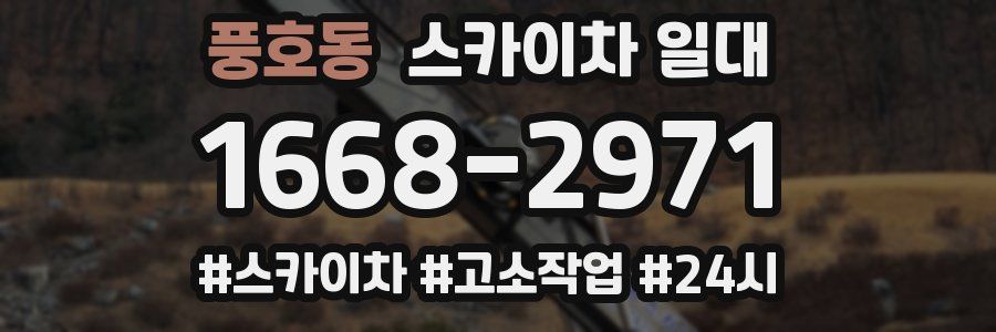 풍호동 스카이차 일대
