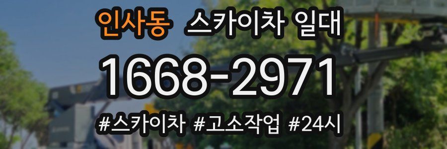 인사동 스카이차 일대