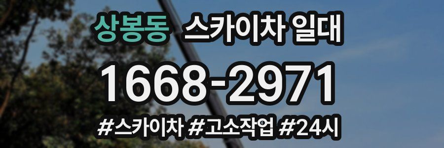 상봉동 스카이차 일대