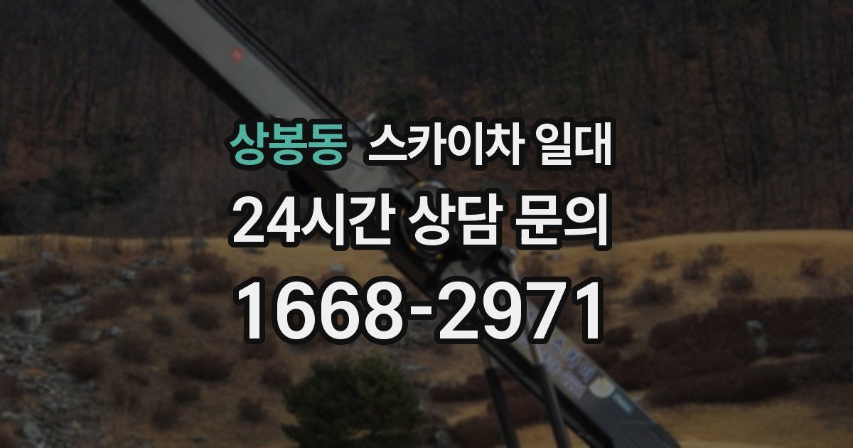 상봉동 스카이차 일대