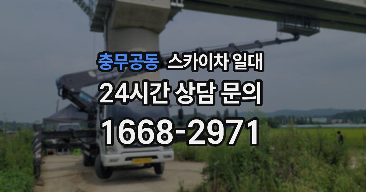 충무공동 스카이차 일대