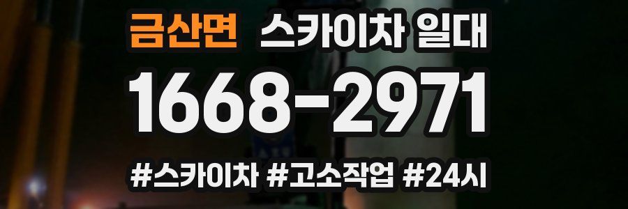 금산면 스카이차 일대