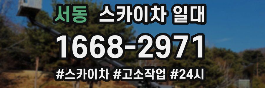 서동 스카이차 일대