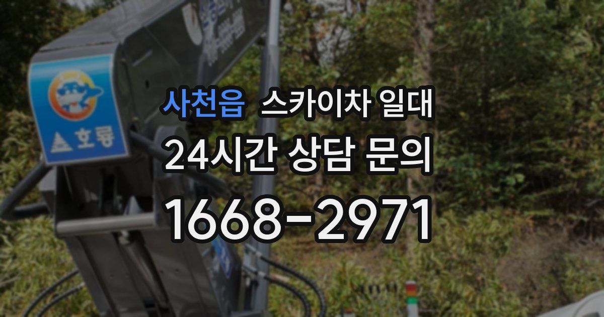 사천읍 스카이차 일대
