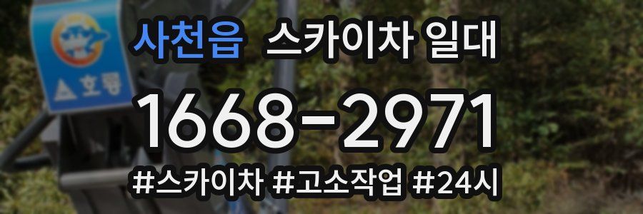 사천읍 스카이차 일대